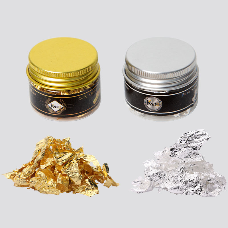 Edible Gold Leaf Flakes | Buy Pure Gold Flakes for Cakes, 100 mg