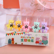 Colorful Bear Birthday Candles