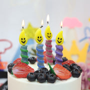 Smiley Emoji Spiral Birthday Candles