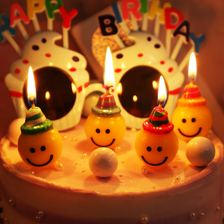 Smiley Emoji Birthday Candles