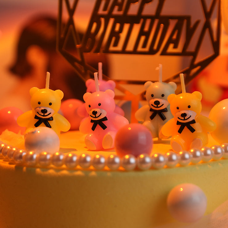 Colorful Bear Birthday Candles